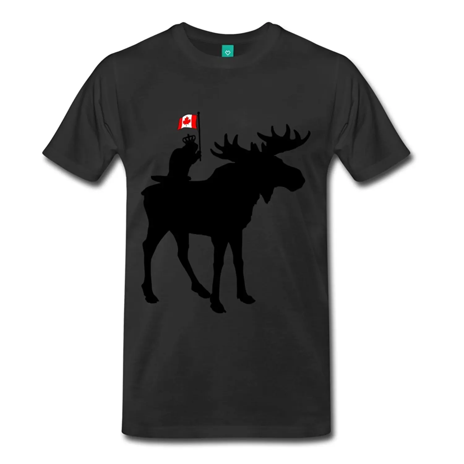 О Канаде Moose и бобра Для мужчин Премиум Футболки S черный Новые Летние хлопковая