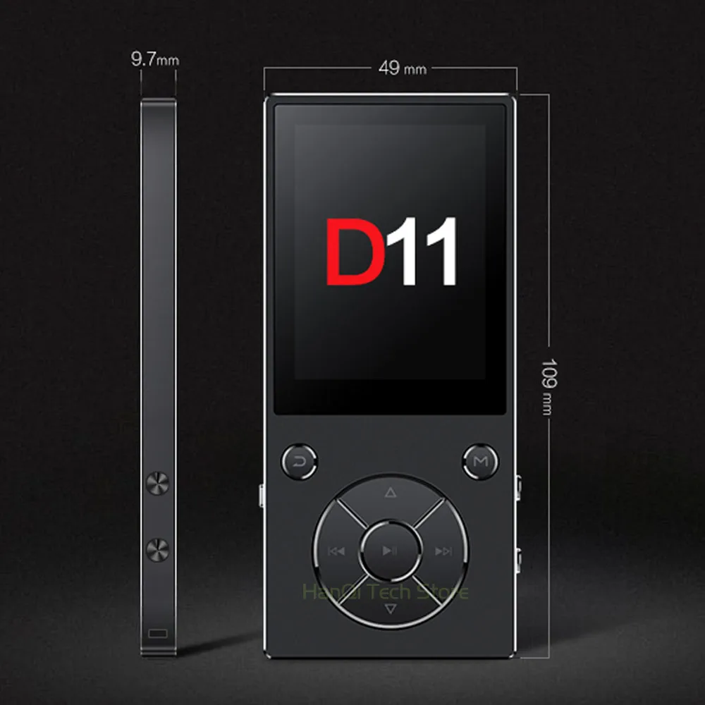 MP3 плеер RUIZU D11 с Bluetooth, музыкальный плеер 8 ГБ, металлический музыкальный плеер со встроенным динамиком, fm-радио, поддержка TF карты