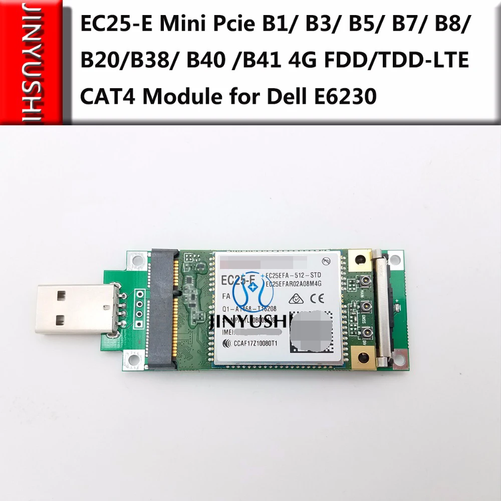 JINYUSHI EC25 EC25-E Mini Pcie + MINI PCIE к USB адаптеру B1/ B3/ B5/ B7/ B8/ B20/B38/ B40 /B41 4G FDD/TDD-LTE CAT4 | Компьютеры