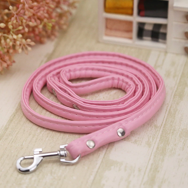 Pet Dog PU Leash Harness Puppy Useful Pets Accessories Mascotas Cachorro Red Blue Black Yellow Pink DCL008 | Дом и сад