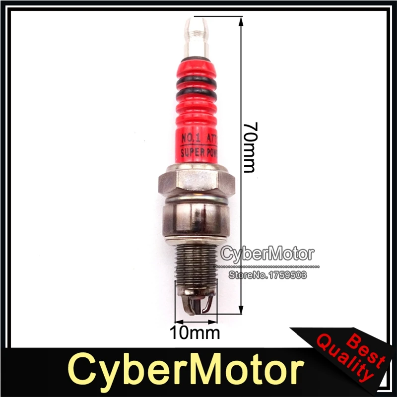 Свеча зажигания Red Racing с 3 электродами A7TC для двигателя 50 куб. См 70 90 110 125 питбайка