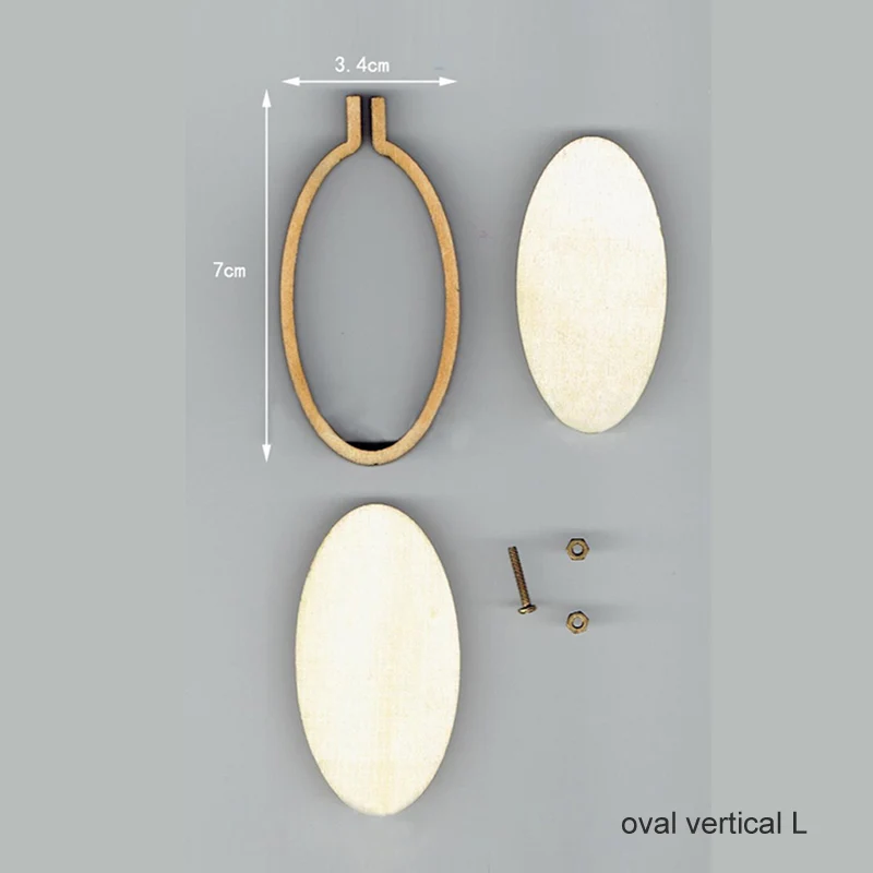 oval vertical L 5 типов Мини Деревянные пяльцы для вышивания подвеска пяльцы для вышивания ювелирных изделий кулон кольцо DIY Вышивка ремесла инструмент шитье искусство работы - Цвет: oval vertical L