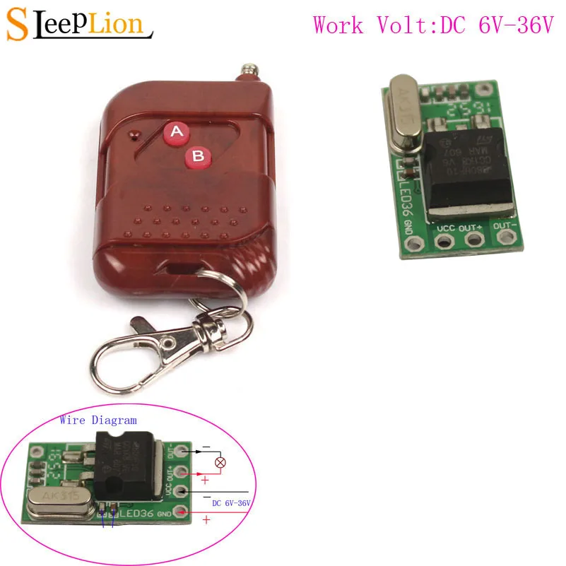 Sleeplion 6V 36V 24V 12V микро переключатель дистанционного Управление мини Маленький