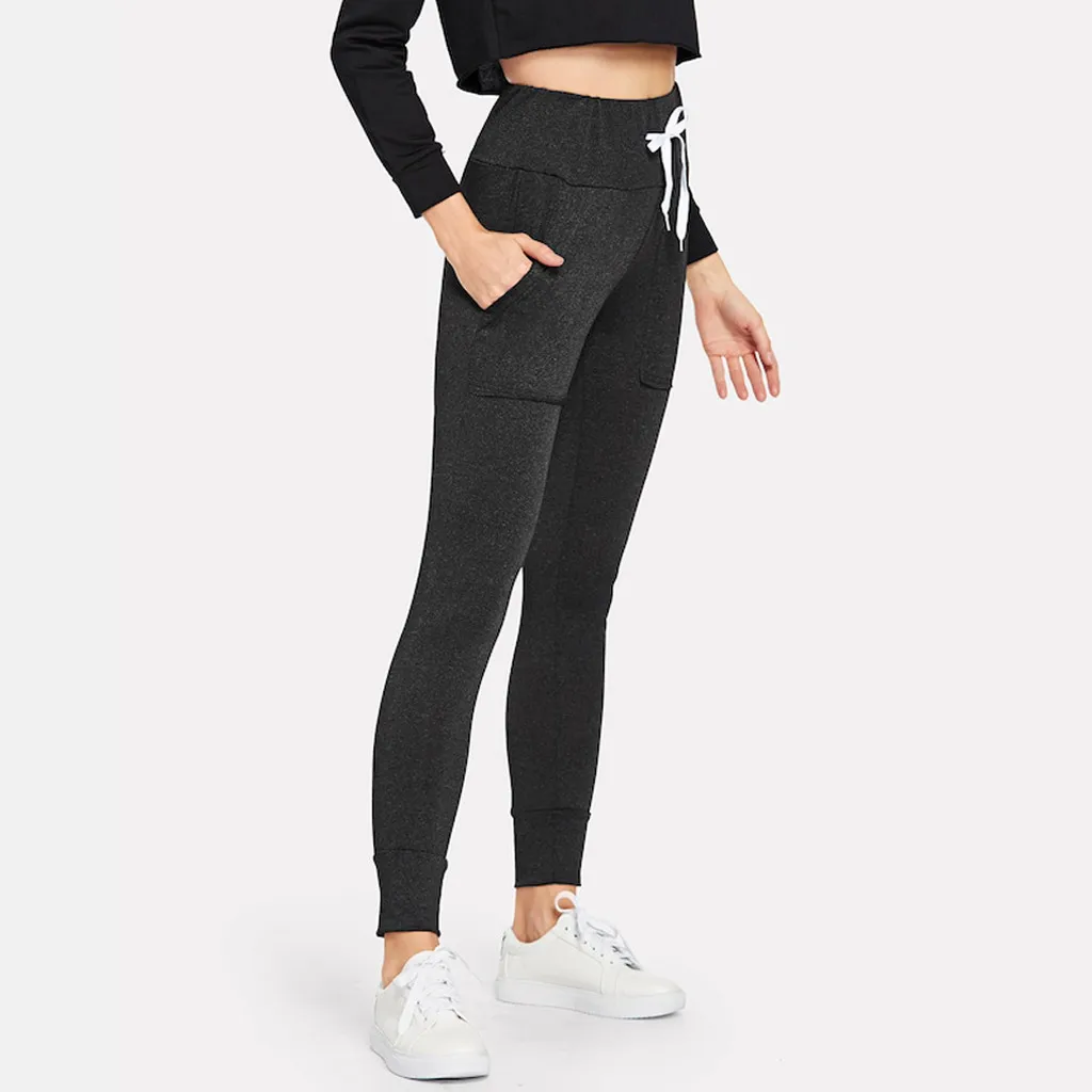 Женские спортивные Леггинсы с высокой талией штаны для занятий фитнесом женские