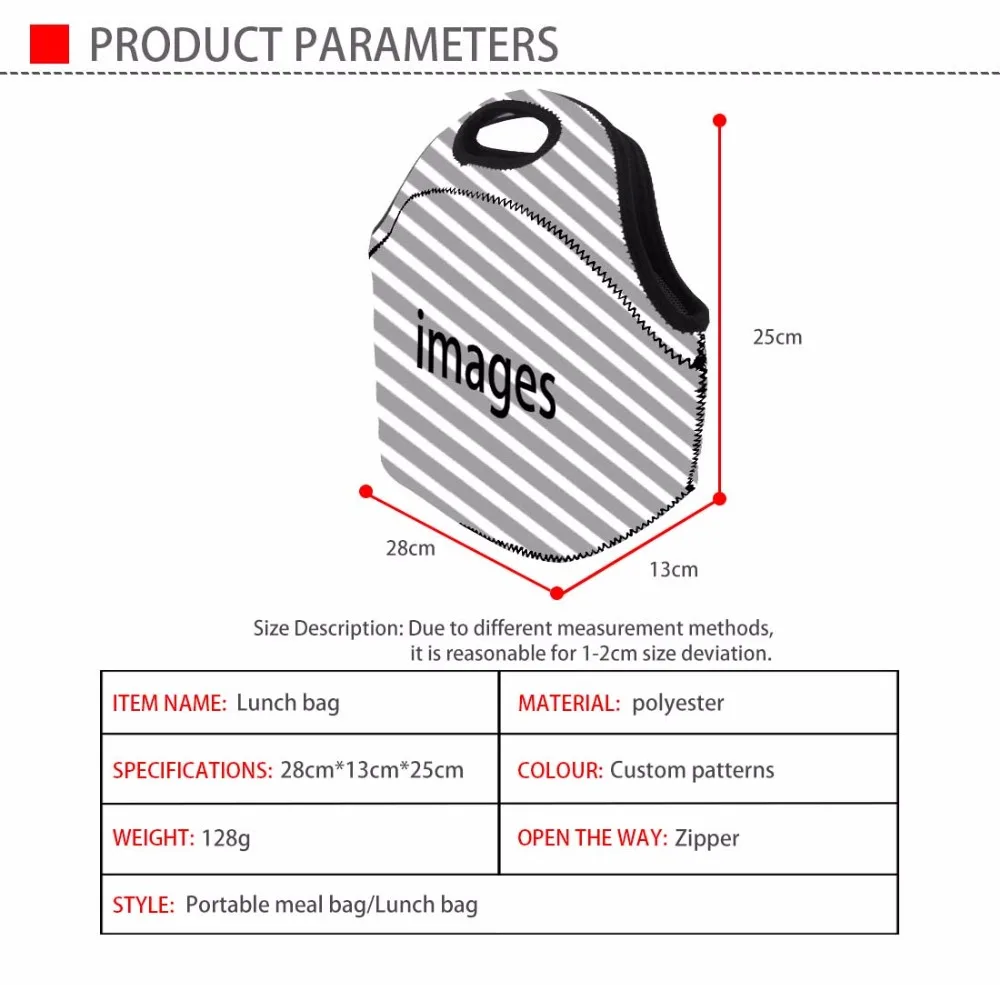 Сумка для еды из неопрена с милой собачкой женская сумка обеда детская