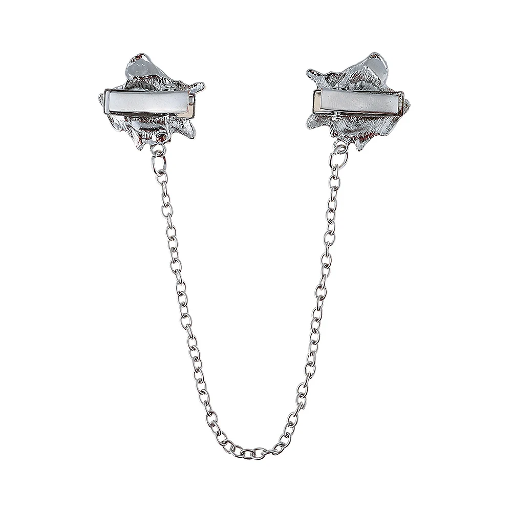 Ретро металлическая брошь в виде цветка винтажная булавка на воротник цепь броши