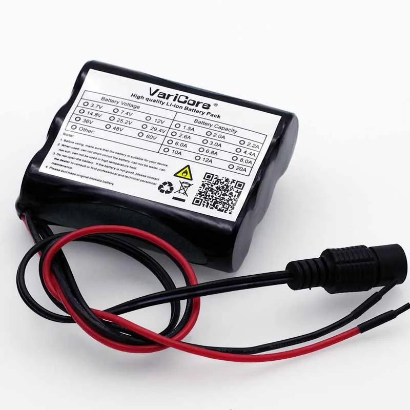 VariCore 12 V 2600 mAh 18650 литий ионный аккумулятор Перезаряжаемые аккумуляторная батарея