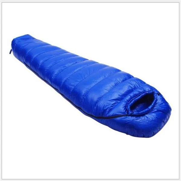 400G blue Новое обновление Сверхлегкий Мумия 90% белый гусиный пух спальный мешок Открытый Кемпинг Туризм полностью подкладка структура S604 - Цвет: 400G blue