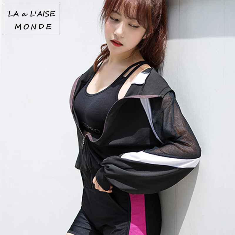 

Women Fitness Quick Dry Sports Jacket Mesh Breathable Yoga Shirts Top with Zipper Gym Sportswear Running Shirt Femme T Shirts