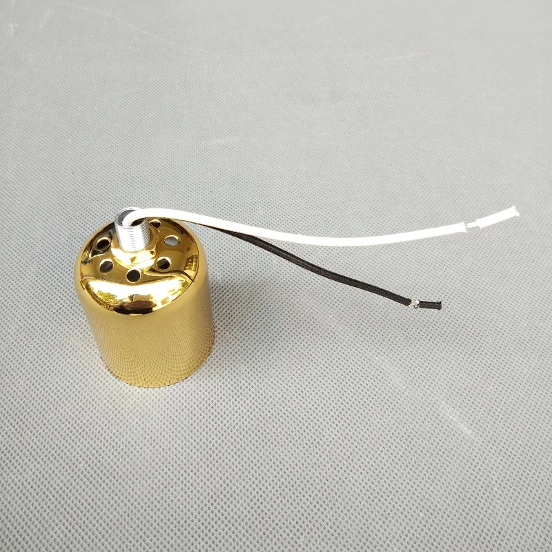 Золото/хром D42XH52mm E27lamp металлические чашки с вентиляционными отверстиями forE27 цоколь держатель лампы использовать освещение аксессуары