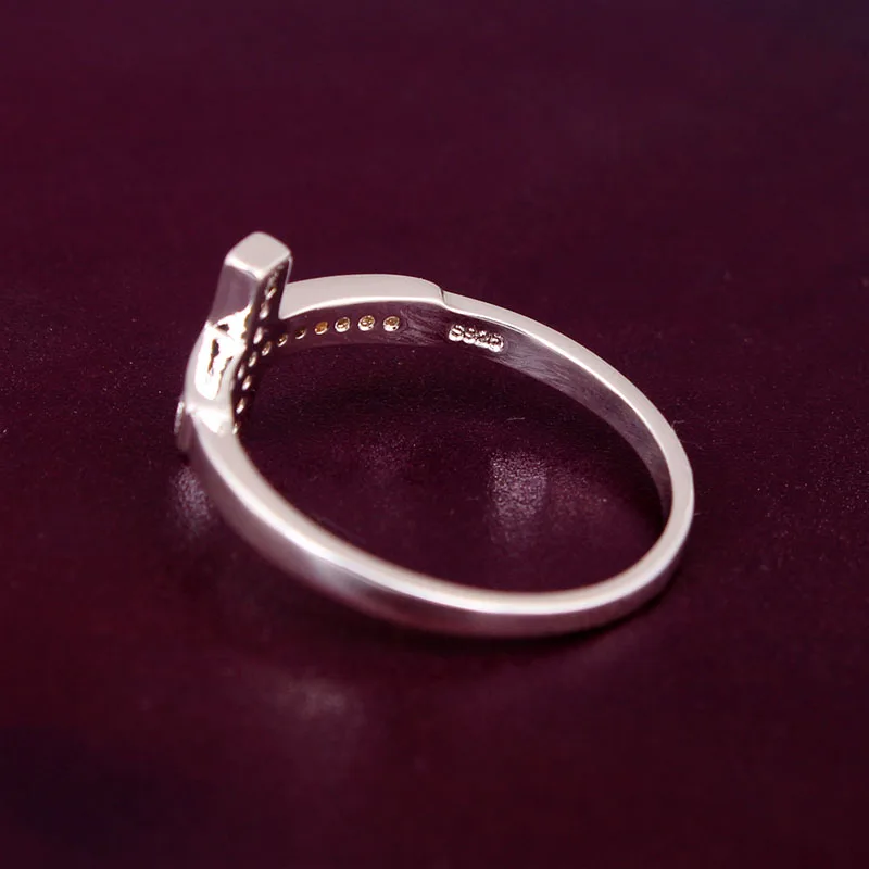 Женское Обручальное кольцо цвета розового золота с крестом размер 5 6 7 8 9 10|ring rose