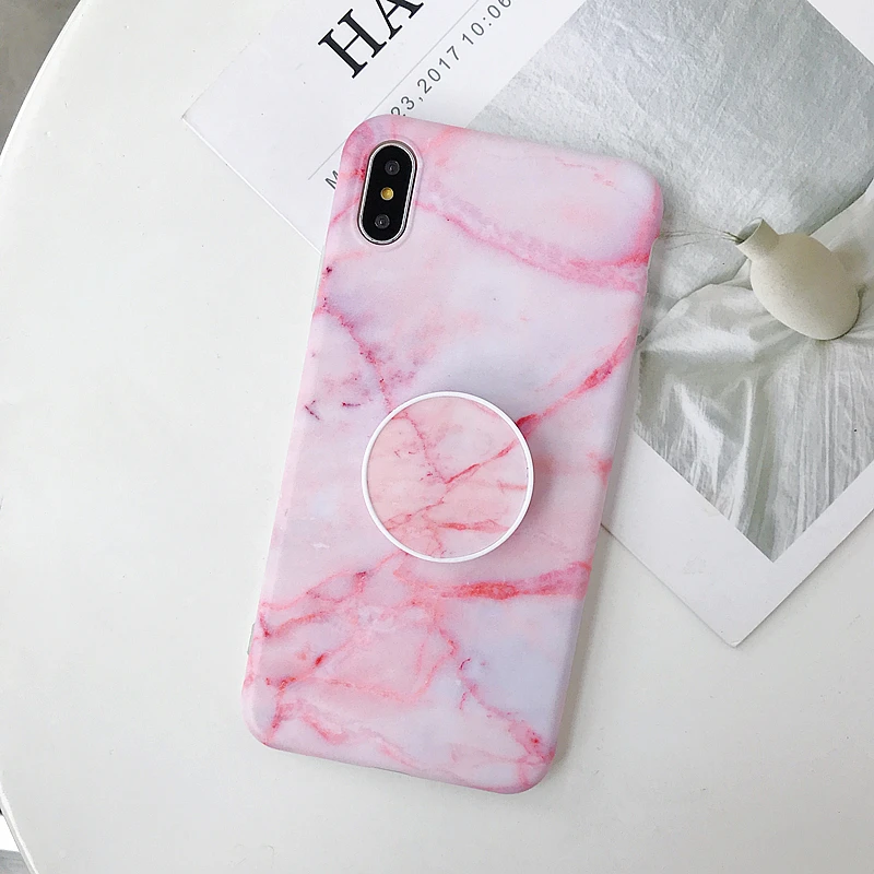 Новый матовый чехол под мрамор для iphone 6 6s 7 8 plus телефона Мягкий ТПУ силиконовый X XS