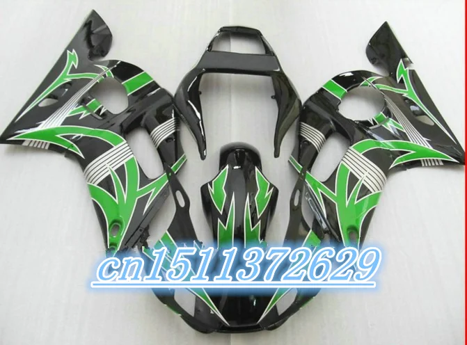 

Dor-New Arrivals ABS Green Black Fairing Bodywork Kits For 1998-2002 YZF R6 D