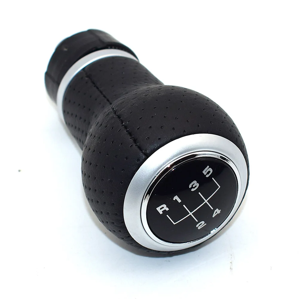 5 Speed-Silver-R5 Матовая хромированная красная ручка переключения передач для Audi skoda seat A4 B6 B7 b8 A6 S4 B8 8K A5 8T Q5 2007 - Название цвета: 5 Speed-Silver-R5