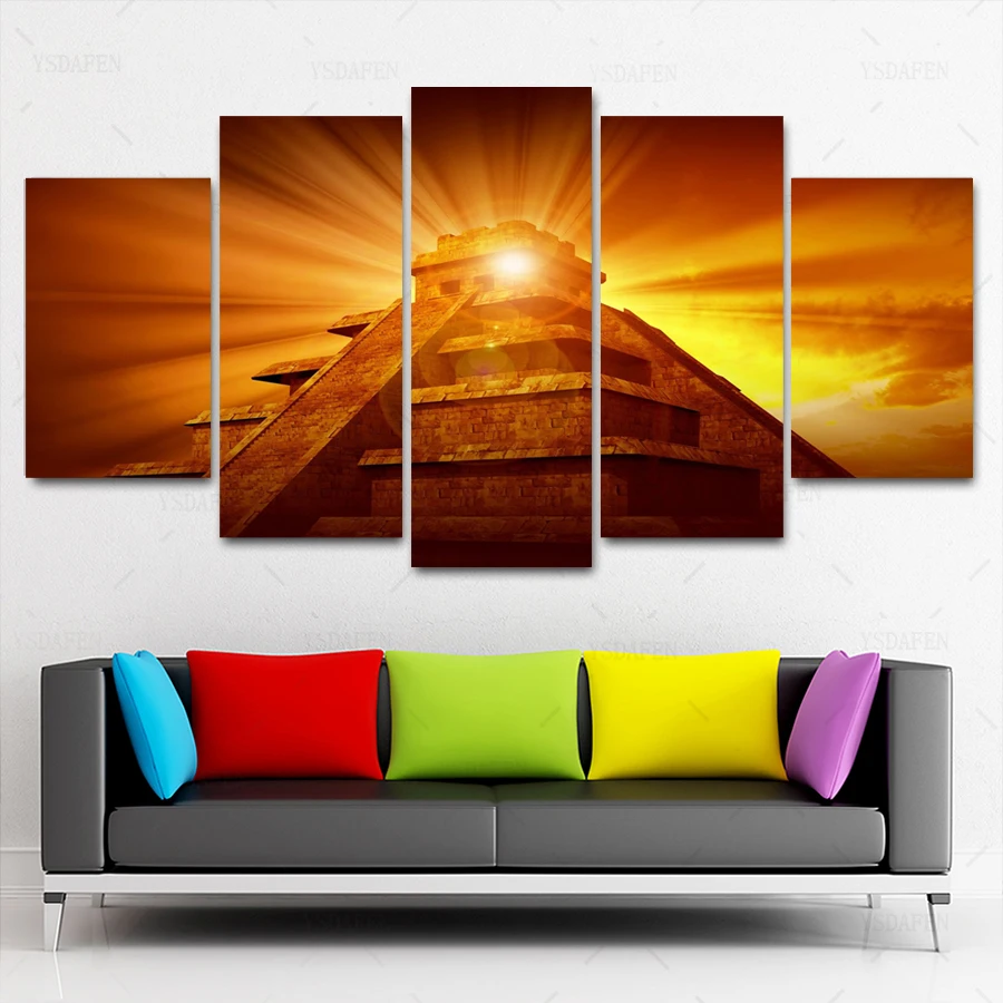 

Op de muur HD print olieverf Film modulaire foto Scenery poster kind room decor woondecoratie 5 stks canvas art z348