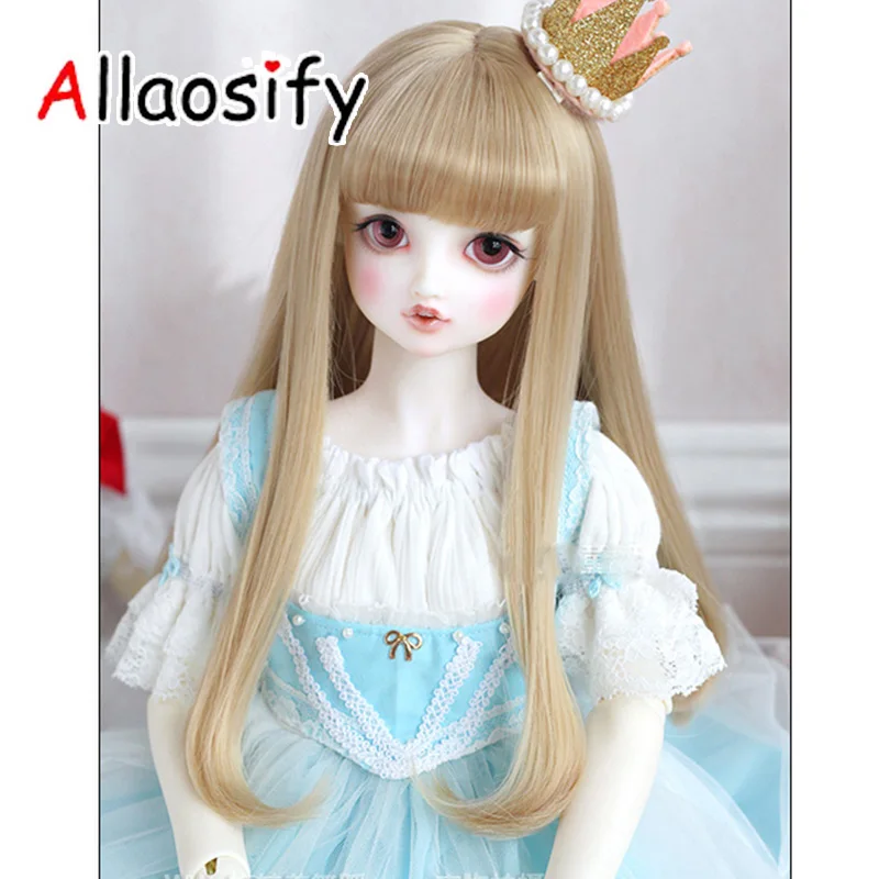 Allaosify прекрасный кудрявый парик куклы 1/4 1/3 1/6 1/8 мохер BJD волосы джерриберри кукла