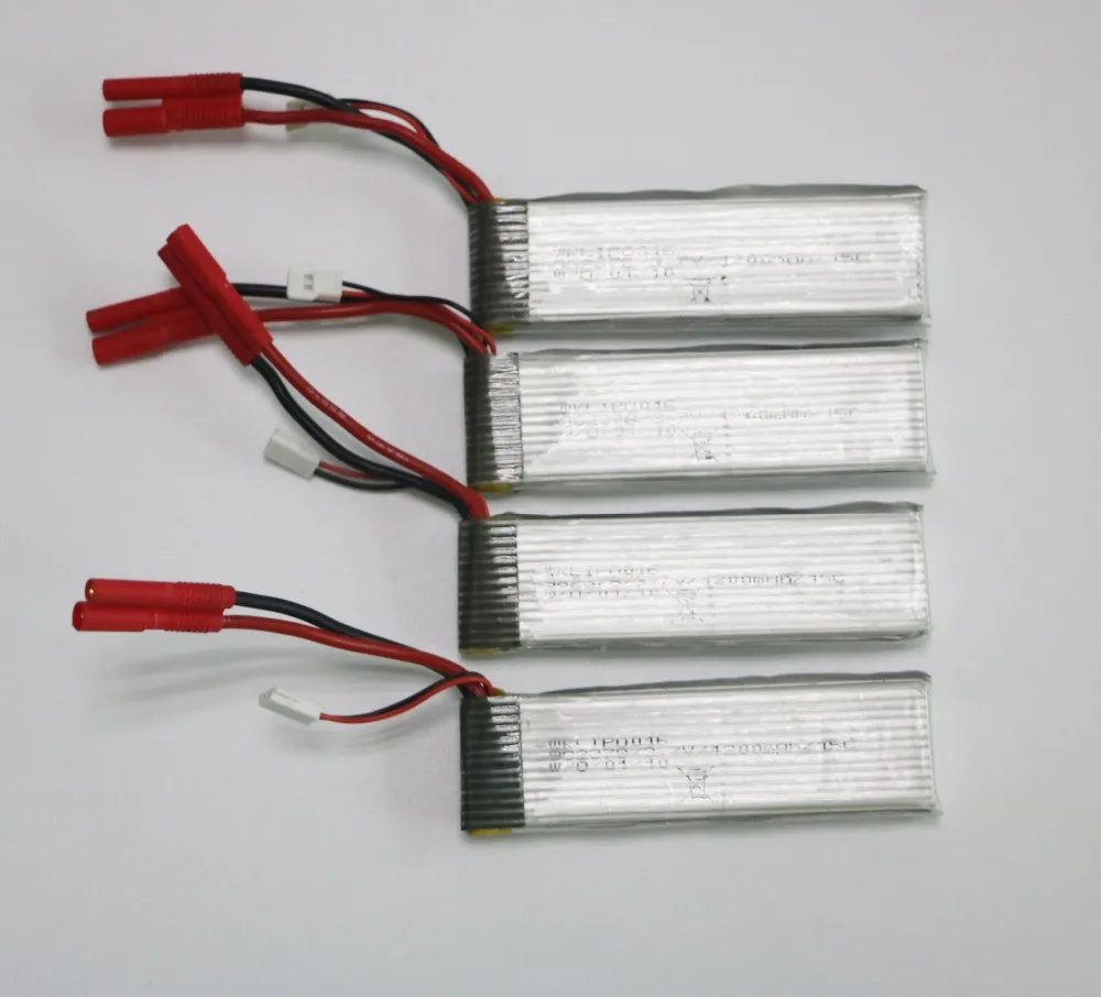 Аккумулятор Lipo Rc 2 шт./лот 3 7 в 1200 мАч 15C max 25C Банановый штекер для