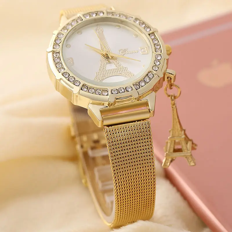 Женские модные часы с подвеской в виде башни женские антикварные кварцевые