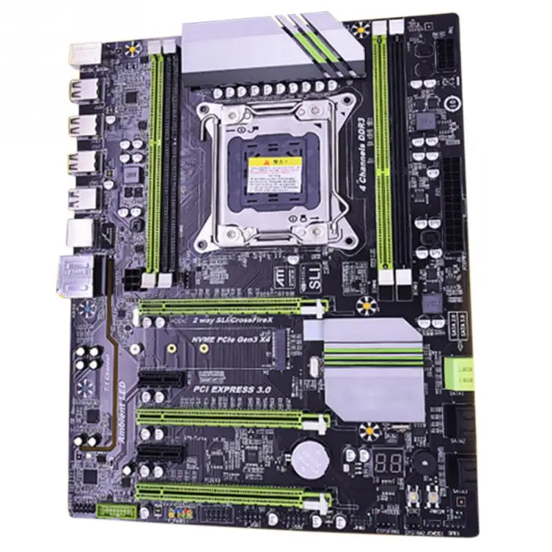 2019 Intel X79 Socket LGA 2011 материнская плата светильник ATX 4 DDR3 64 GB ECC RECC USB 3 0 M.2 SATA NVME для Xeon