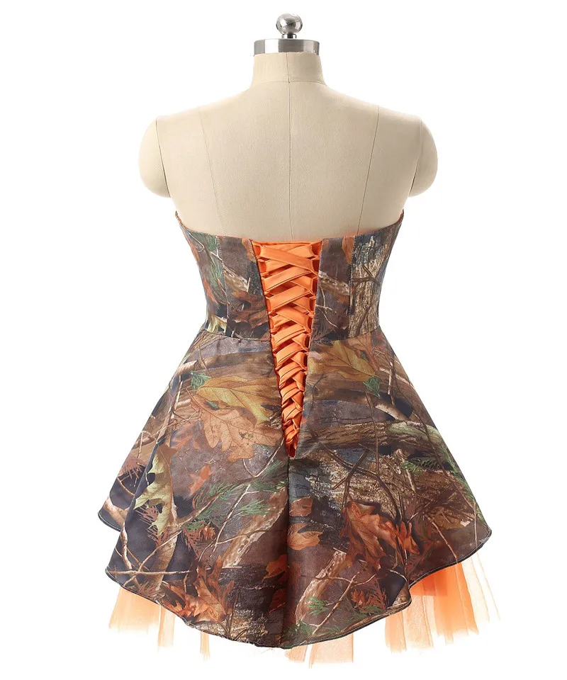 Женское платье без бретелек Gardlilac камуфляжное для выпускного бала