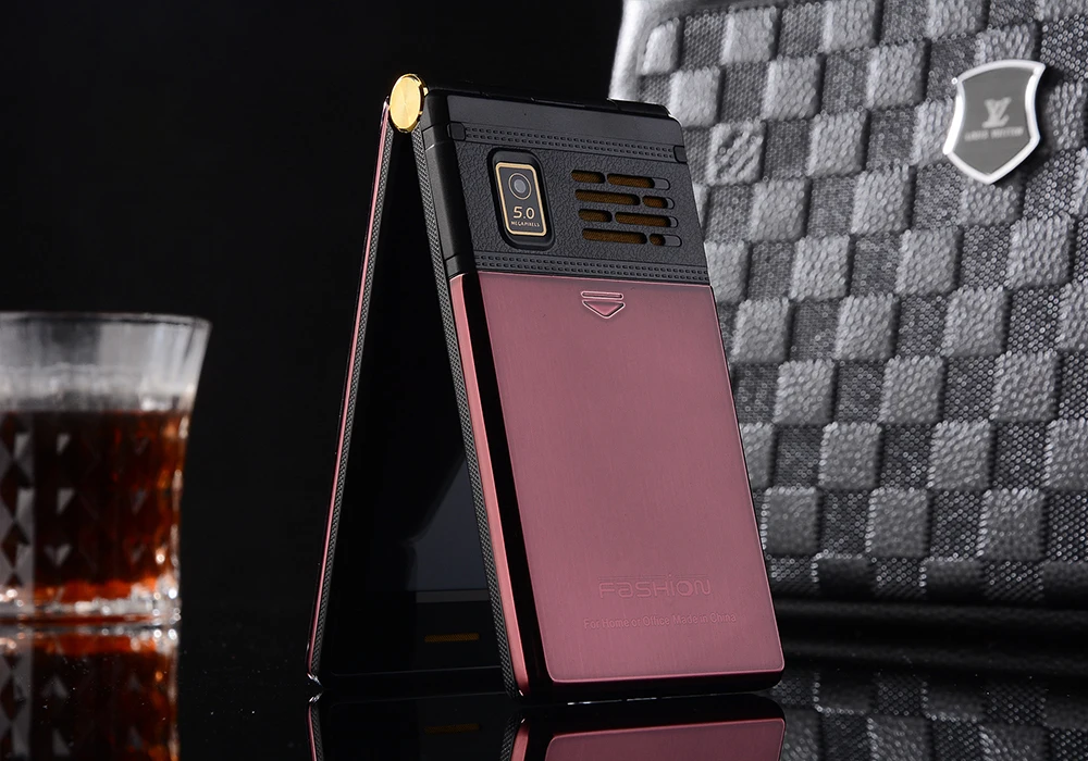 TKEXUN M2 откидной телефон 3," металлический корпус старшая двойная Sim камера MP3 MP4 сенсорный экран Роскошный сотовый телефон
