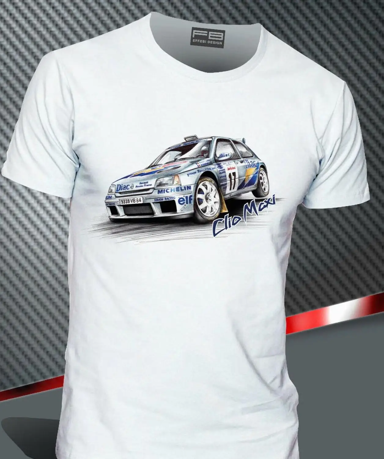 1 Футболка renoult Clio Maxi Ragnotti Team Diac Rally Legend Montecarlo, новинка,, Мужская футболка с коротким рукавом и принтом - Цвет: 1