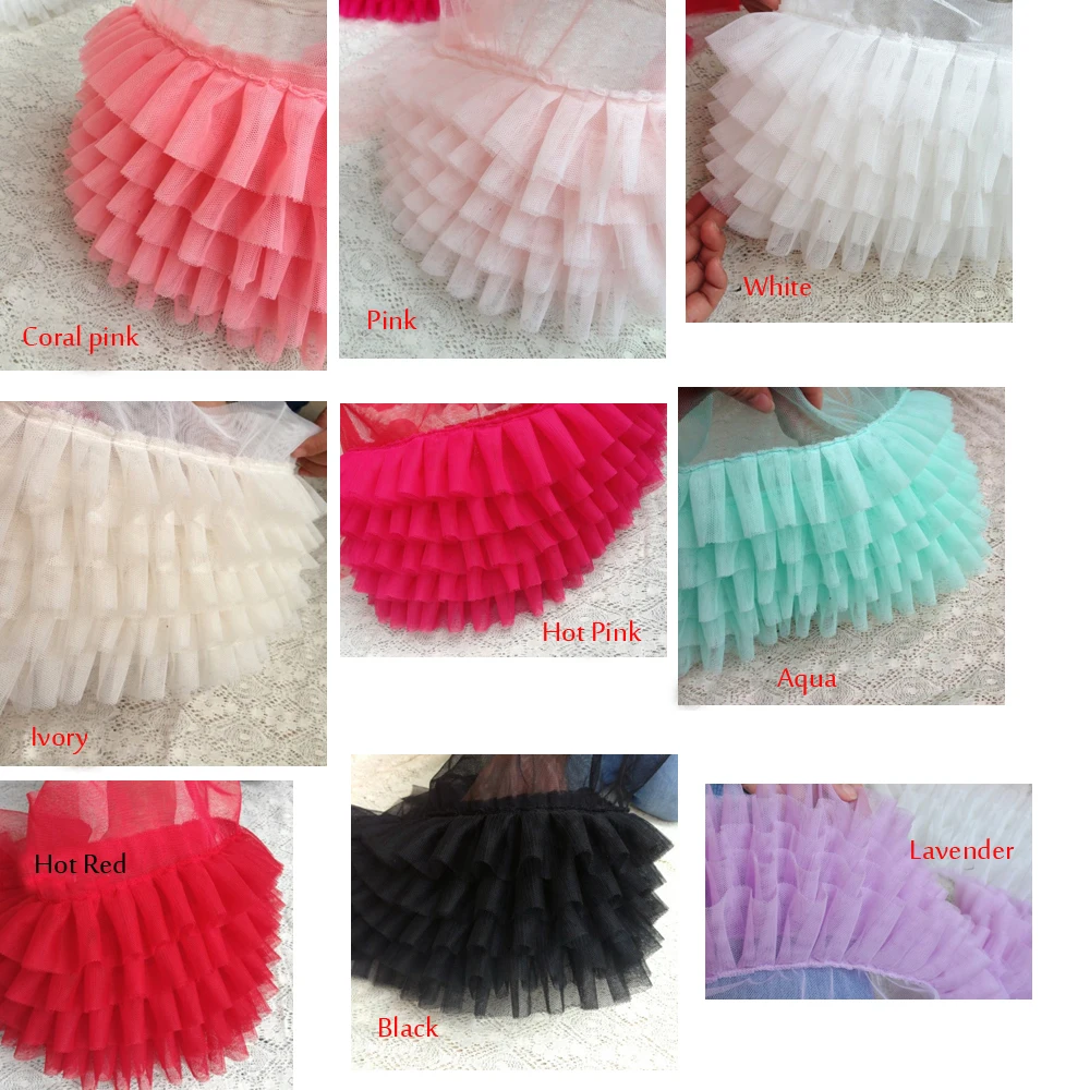 Плиссированная кружевная отделка цвета слоновой кости 3 ярда|lace trim|ruffled lace trimpleated