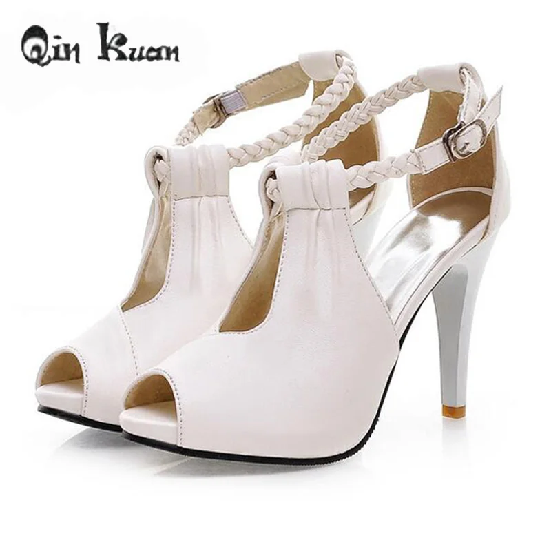 Женские босоножки на высоком каблуке с открытым носком 32 43|women high heel sandals|heel