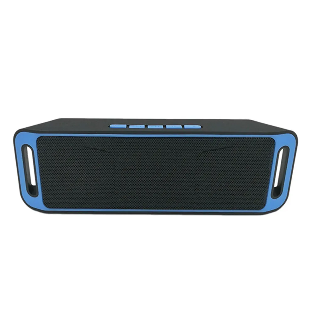 Blue Портативный Bluetooth Динамик Беспроводной стерео с Enhanced Bass встроенный двойной драйвер Динамик телефон громкой связи вызова - Цвет: Blue