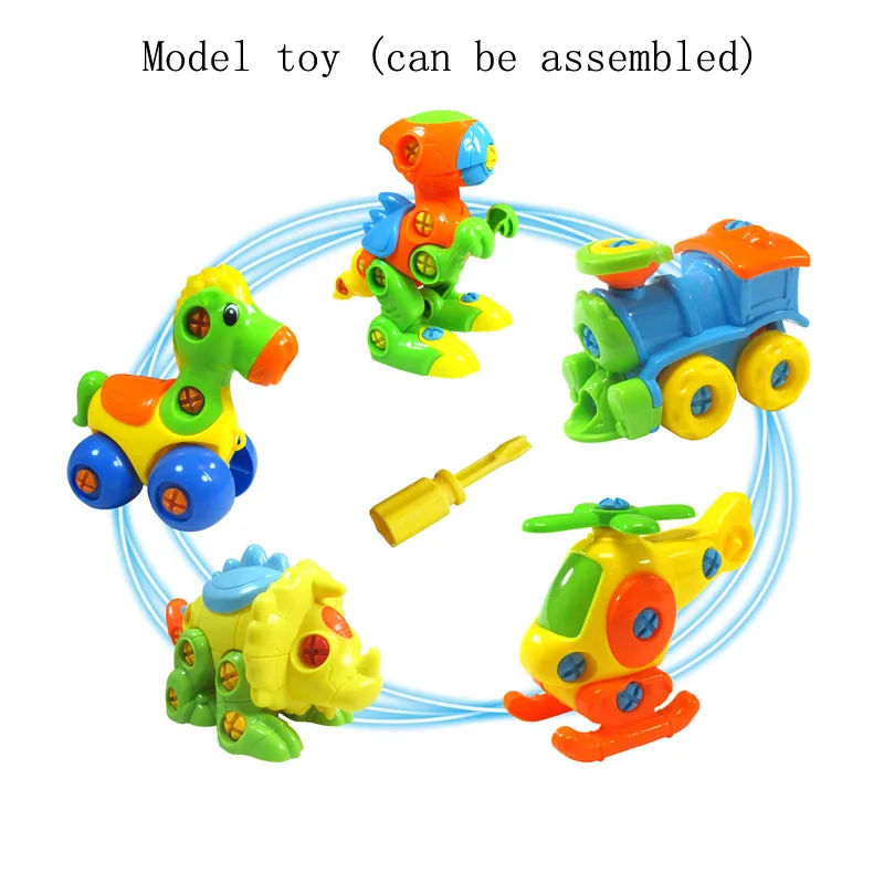 MYHOESWD 3D Boy Disassembly Assembly Car Toy Puzzle Wheels Kids Toys For Children Christmas Gift Classic Child Baby | Игрушки и хобби