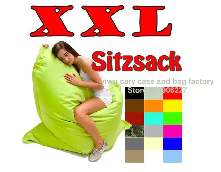 XXL large adults sitzsack beanbag , relaxing bean bag lounger, high quality bean seat , lazy cushion , no filler - free shipping
