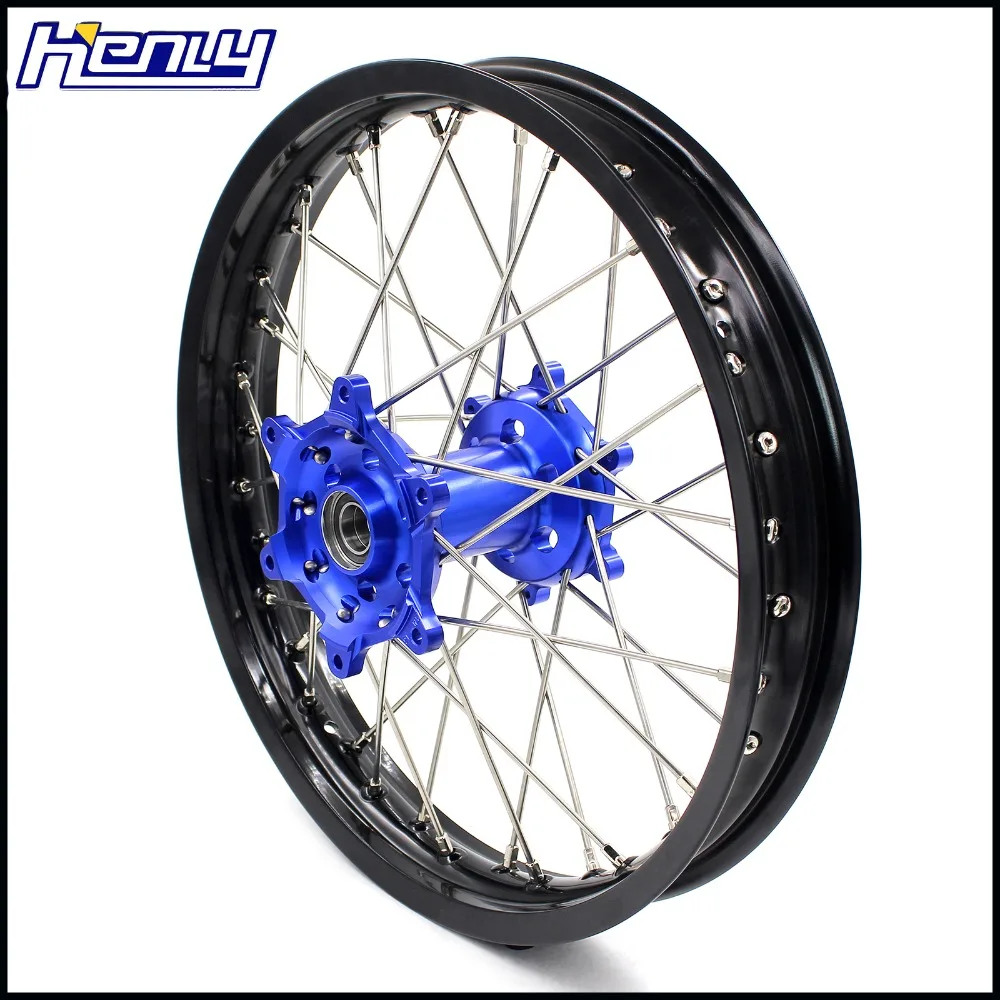 2,15*18 эндуро задний обод колеса для YAMAHA YZ250F 2001- YZ450F 2003- синий концентраторы черный алюминиевые диски