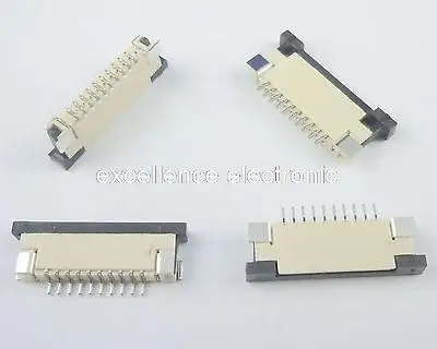 50 шт. FPC FFC 1 мм шаг 10 Pin ящик тип плоский разъем нижний контакт для ЖК-экрана