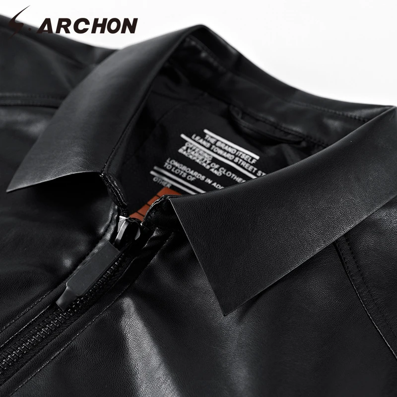 S. ARCHON Весна Непродуваемые куртки для мотоциклистов мужчин отложной воротник