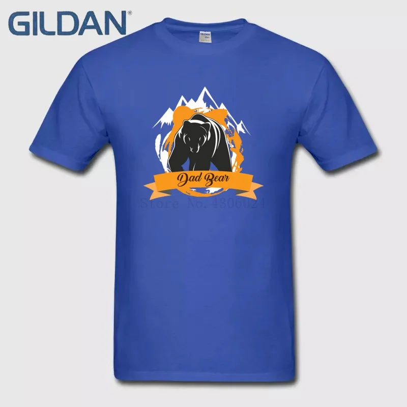 Сплошной Цвет Футболки С Коротким Рукавом Одежды Хороший Папа Медведь олень
