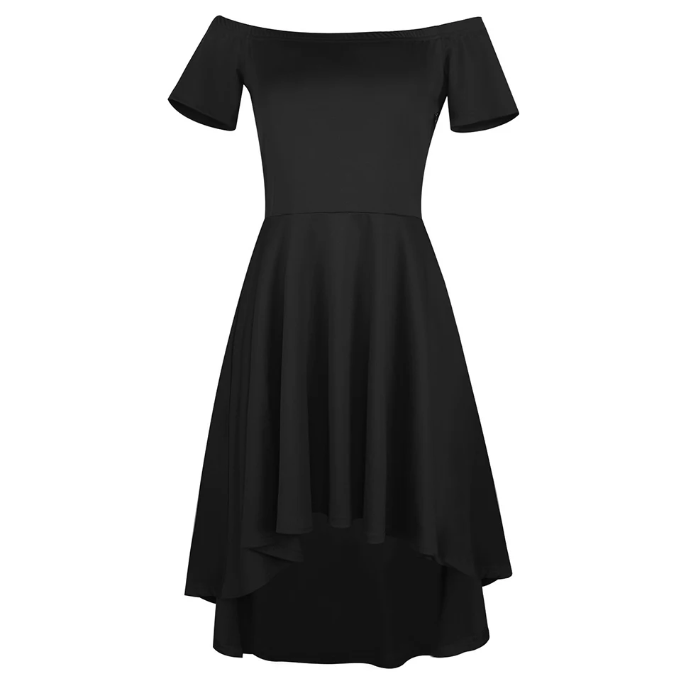 Oxiuly черное платье с открытыми плечами летнее женское 2017 элегантное цветочным