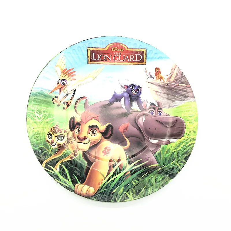 10 шт./упак. 7 дюймов лев гвардии одноразовые тарелки тематическая вечеринка на