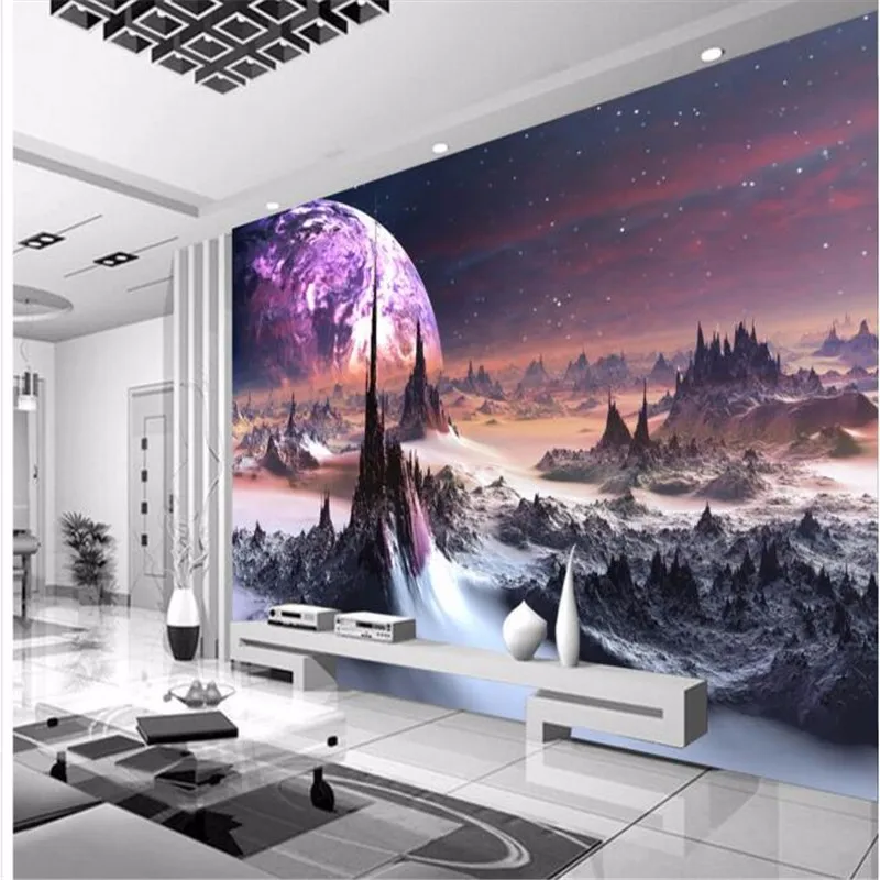 Пользовательские 3D обои Beibehang фантастические фото космической планеты для