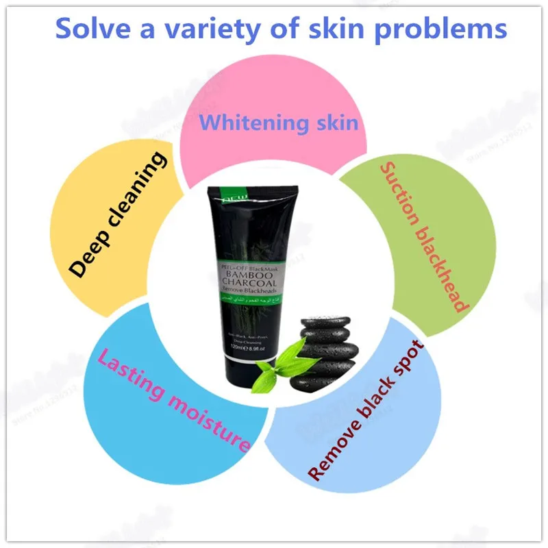 Skin Care Bamboo Charcoal Suction Black Mask Active Blackhead Remover Nose Face Tearing Peeling Shrink Pores | Красота и здоровье