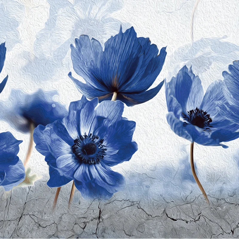 Статические наклейки на окна полупрозрачные ПВХ матовые растительные цветы