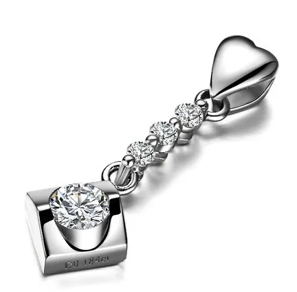 Подарок на день Святого Валентина ожерелье с натуральным бриллиантом GVBORI кулон