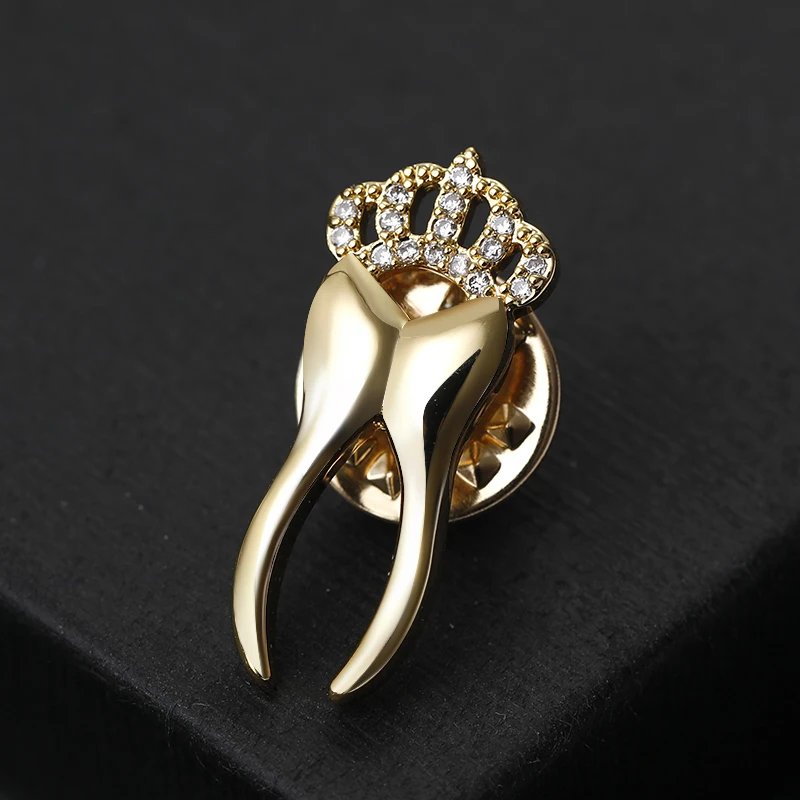 Zhijia модные брендовые ювелирные изделия в форме короны и зуба Кристалл Стразы