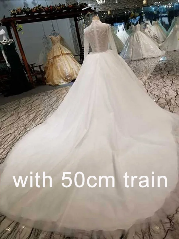 with 50cm train LSS028 простой кружевной темно-синий вечернее платье с бисером с длинным рукавом застежка-молния назад последнее вечернее платье для матерей невест - Цвет: with 50cm train