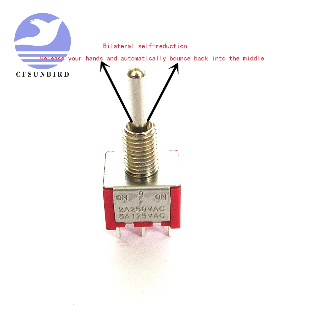 5 шт. мини 6Pin (вкл.)-ВЫКЛ. (вкл.) DPDT 3 позиционных переключателя переключатель