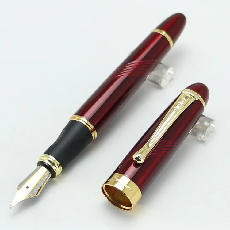 JINHAO X450 перьевая ручка, цвета: розовый, голубой, фиолетовый, мм, 22 цвета на выбор, оптовые продажи, Iraurita Золотой ручки с зажимом caneta Бизнес ручка для письма 18 КГП чернильная ручка NIB - Цвет: 15