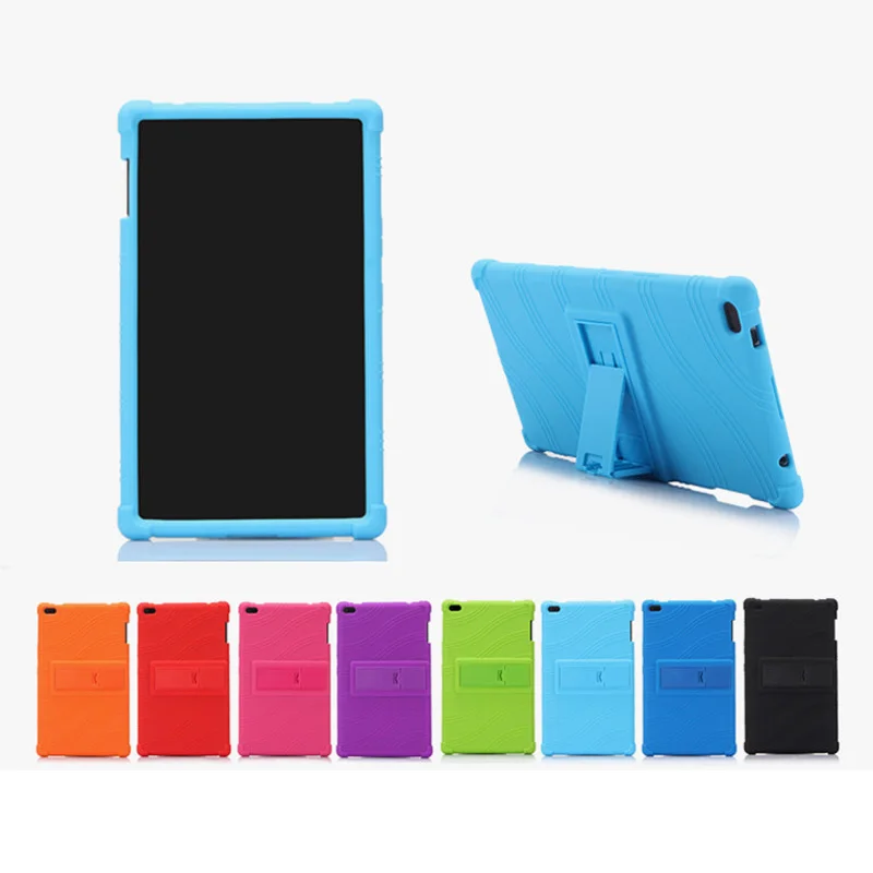 Мягкий силиконовый чехол для Lenovo Tab 4 8 ТБ 8504X планшета TAB4 8504F с подставкой + пленка