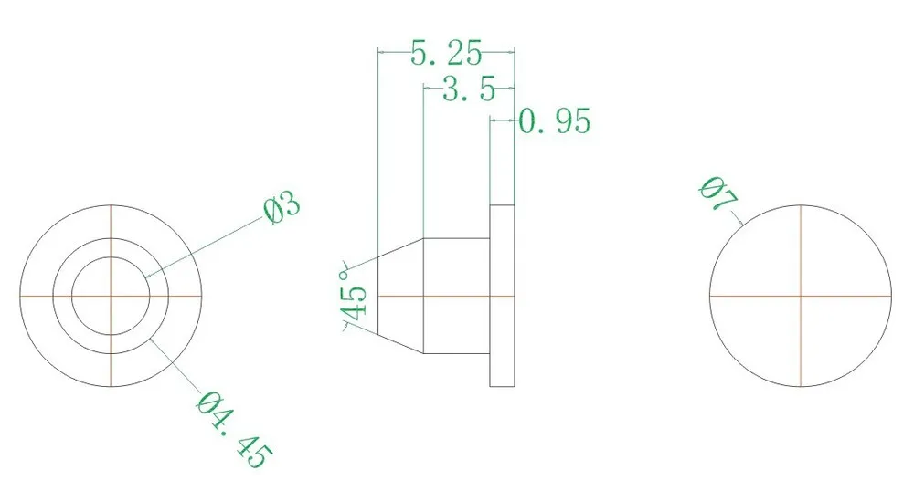 Индивидуальная Силиконовая Резиновая короткая пробка с отверстием 4 мм