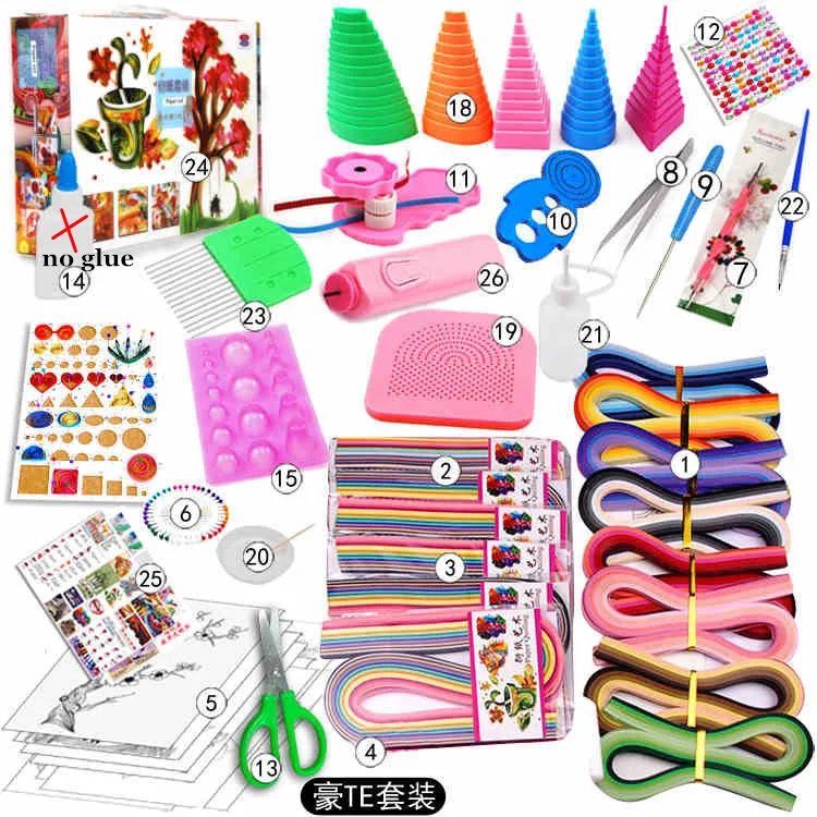 1set with box A Оригами DIY инструмент для квиллинга полоска для квиллинга ремесло бумага для квиллинга скрапбукинга полоска Пинцет булавки щелевая бумага для квиллинга - Цвет: 1set with box A