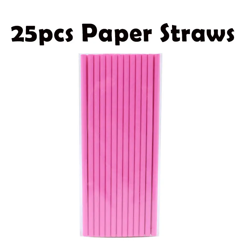 Paper Straws-25pcs 65 шт Свадебные украшения для дня рождения желтая одноразовая посуда чашки тарелки бумажные трубочки, принадлежности для вечеринки подарок для детского душа - Цвет: Paper Straws-25pcs