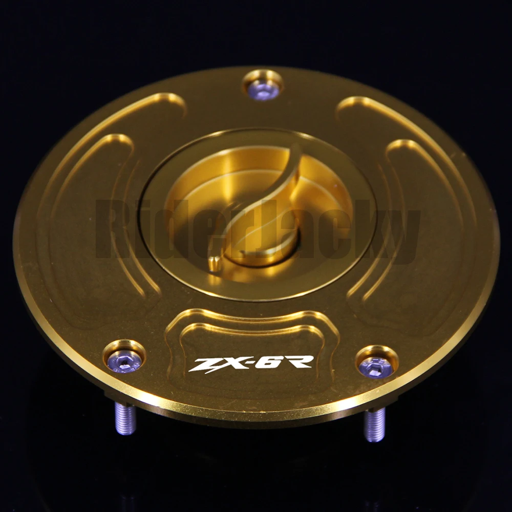 CNC Алюминий без ключа Аксессуары для мотоциклов Топливный бак газа Кепки Крышка для Kawasaki ZX-6R ZX6R ZX6 R 2003-2006 2004 2005